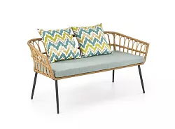 Zahradní dvojkřeslo 140x68x71cm - Přírodní