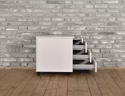 Mobilní kontejner bezúchytkový 43x58x59,5cm - Wenge