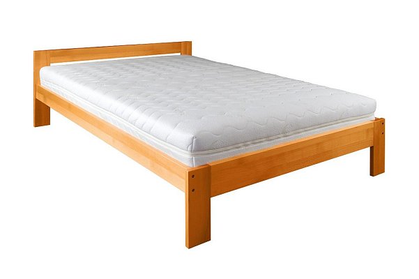 Postel z masivního buku, dvoulůžko 200x200cm - Buk-olše