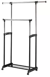 Věšák 90-142x44x97-170cm - Černá