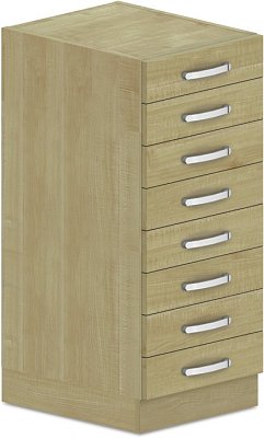 Zásuvková skříň na léky 45x57x107cm - Bílá