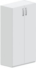 Skříň policová, dvířka 80x42x145cm - Bílá