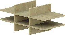 Policová vložka do skříně 76,3x37x33,3cm - Šedá