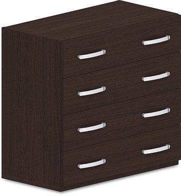 Skříň policová, zásuvky 80x42x75cm - Wenge