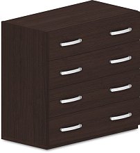 Skříň policová, zásuvky 80x42x75cm - Bílá