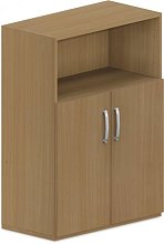 Skříň policová, dvířka/nika 80x42x110cm - Bílá