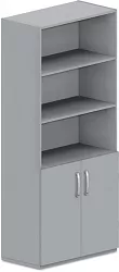 Skříň policová, dvířka/nika 80x42x180cm - Šedá