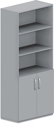 Skříň policová, dvířka/nika 80x42x180cm - Bílá