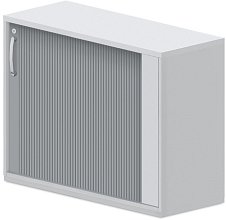 Stolová skříň s roletou 120x42x75cm - Bílá