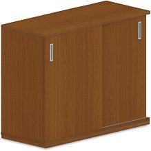 Stolová skříň s posuvnými dveřmi 120x42x75cm - Bílá