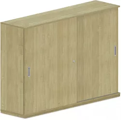 Skříň s posuvnými dveřmi 160x40x110cm - Šedá
