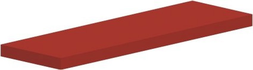 Police rovná 80x25x3,6cm - Brillint white