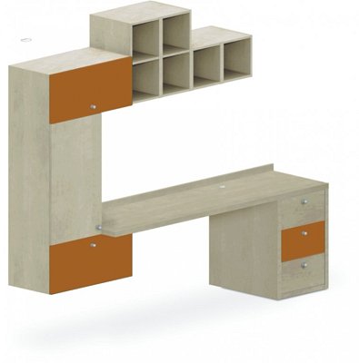 Stolová sestava 260x55x220cm - Brillint white