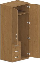 Šatní skříň se zásuvkami 90x62x205cm - Buk bílý