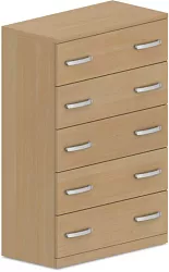 Komoda zásuvková 80x40x145cm - Dub Lindberg