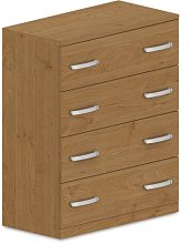 Komoda zásuvková 80x40x110cm - Buk bílý