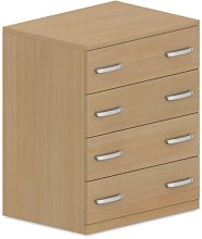 Komoda zásuvková 80x60x110cm - Buk bílý