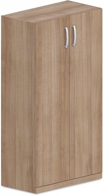 Policová skříň, dvířka 80x42x145cm - Buk bílý