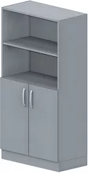 Skříň policová, dvířka/niky 80x42x152,5cm - Šedá