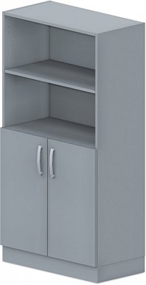 Skříň policová, dvířka/niky 80x42x152,5cm - Bílá