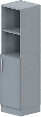 Skříň policová, dvířka/niky 40x42x152,5cm - Bílá