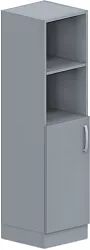 Skříň policová, dvířka/niky 40x42x152,5cm - Šedá