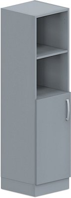 Skříň policová, dvířka/niky 40x42x152,5cm - Bílá