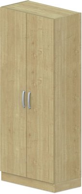 Skříň policová, dvířka 80x42x187,5cm - Bílá