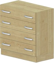 Skříň policová, zásuvky 80x42x82,5cm - Bílá