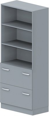 Skříň policová, registratury/niky 80x42x187,5cm - Bílá