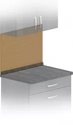 Zadní obklad stěny 100x1,8x60cm - Šedá