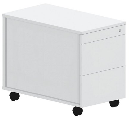 Mobilní kontejner bezúchytkový 43x80x59,5cm - Bílá