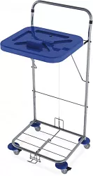 Vozík na sběr prádla, nožní ovládání - Modré víko
