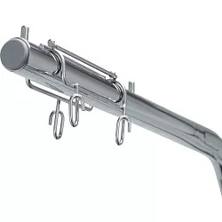 Držák na infúze chromovaný, 3 háčky