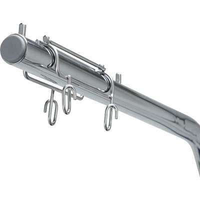 Držák na infúze chromovaný, 3 háčky