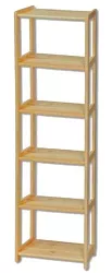 Regál z masivní borovice RG121 š.40xv.200xhl.30cm - Borovice