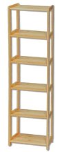 Regál z masivní borovice RG121 š. 60xv.200xhl.30cm - Olše