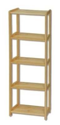 Regál z masivní borovice RG122 š.60xv.163xhl.30cm - Borovice