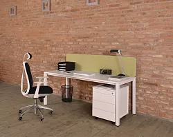 Látkový paravan ke stolu 160x40cm - Šedá