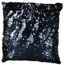 Povlak na polštářek flitrový - černo-stříbrný