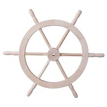 Dřevěné kormidlo námořnické STER 76x52cm - Bříza