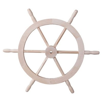 Dřevěné kormidlo námořnické STER 76x52cm - Bříza