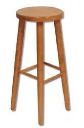 Dřevěný taburet (70 cm) - Šedá