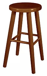 Dřevěný taburet (60 cm) - Šedá