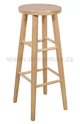 Dřevěný taburet (80 cm) - Šedá