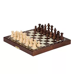 Šachy dřevěné z bukového dřeva 20x20cm (magnetické)