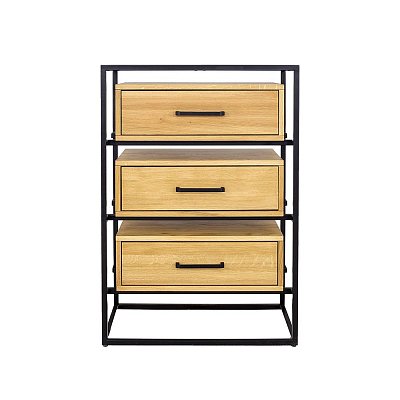 Komoda kombinovaná z masivního přírodního dubu 70x42x100cm - Dub přírodní