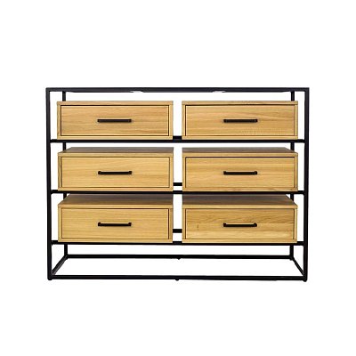 Komoda kombinovaná z masivního přírodního dubu 82x42x60cm - Dub přírodní