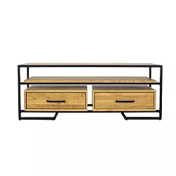 Televizní stolek RV370 kombinovaný z přírodního dubu 135x42x50cm - Dub medový