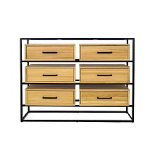 Komoda kombinovaná z masivního přírodního dubu 82x42x60cm - Dub dark